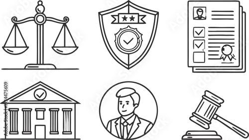 Legal Ethics and Professional Conduct Icons Vector.
Management icon collection. Vector illustrator.
Business and management line icons set.