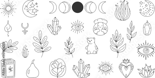 seamless pattern with flowers doodles