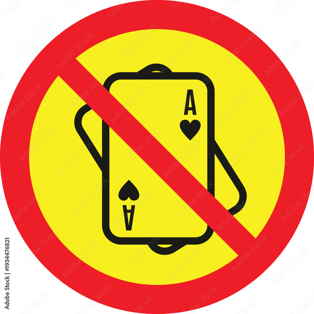 custom made wallpaper toronto digitalNo gambling or betting sign with red circle and line through it