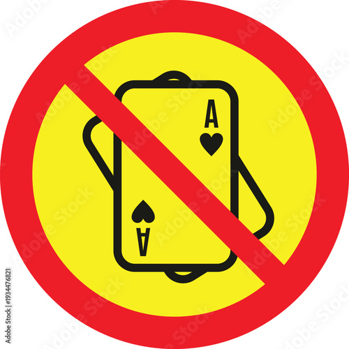 Wallpaper Mural No gambling or betting sign with red circle and line through it Torontodigital.ca