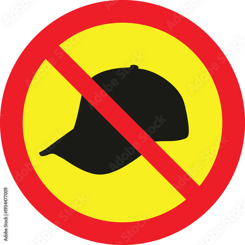 no hat allowed sign with red circle and line  prohibition symbol