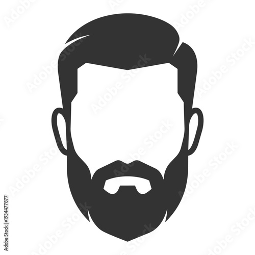 man's face for a haircut logo