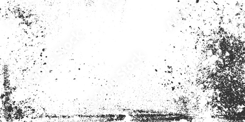 Black speckle texture overlay on white background with grunge effect abstract