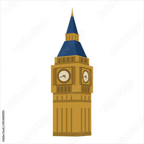 The iconic big ben clock tower Vector