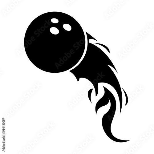 Bowling icon vector. Bowling ball Illustration sign. Bowling pins symbol. Sport logo.