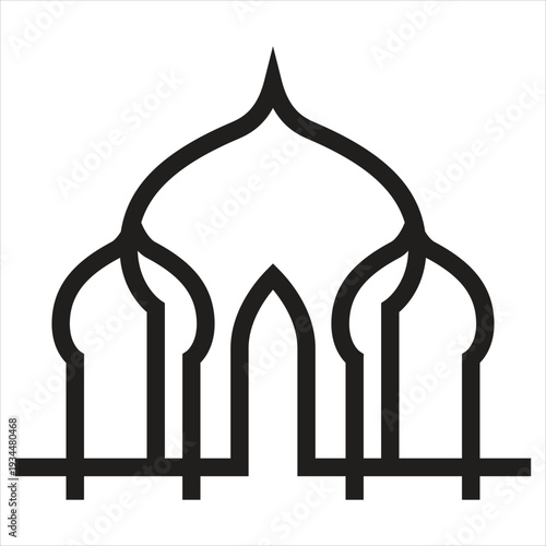 Architectural design of mosque domes Vector