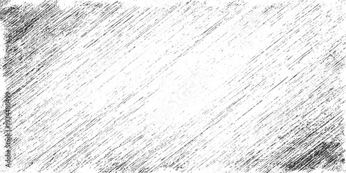 Black and white diagonal scratch texture with distressed grunge effect and scattered dots