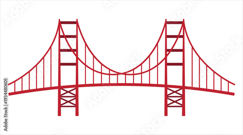 Golden gate bridge iconic landmark image Vector
