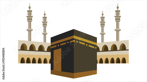 The kaaba in mecca islamic architecture Vector