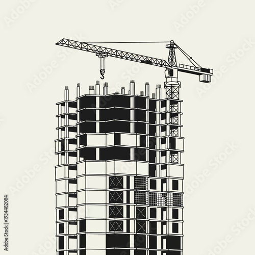 Construction Crane Building Skyscraper High Rise Structure
