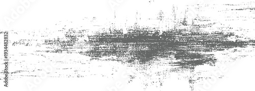 Abstract grey distressed texture with horizontal brush strokes and scattered dots on white background