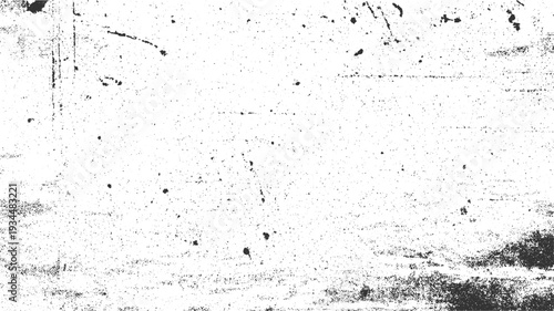 Black speckle and line texture on white background with grunge effect abstract