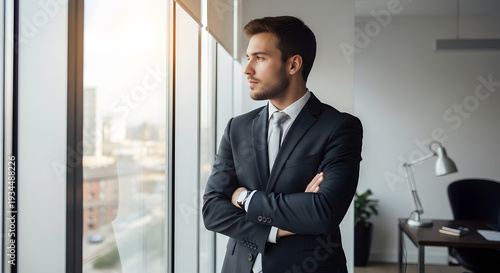 Professional Focus Concept in Bright Office Interior