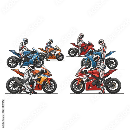 Motorcycle Racers and Sportbikes Collection