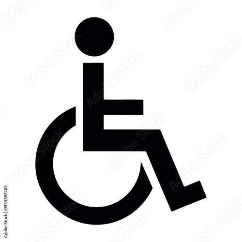 Black wheelchair accessibility symbol