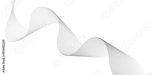 Vector abstract gradient wave Futuristic gray white abstract background. geometric flowing web smoke sound music digital blend curve line texture backgound.