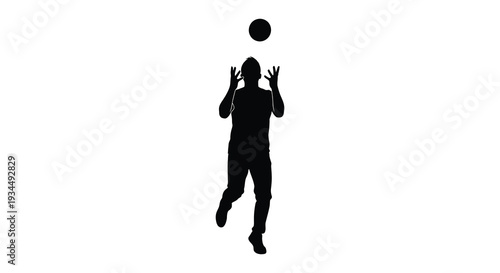 A dynamic image of a person juggling a ball captured in a striking black silhouette high quality professional