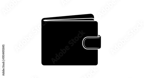 Black Leather Wallet with Metal Clasp.