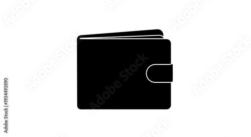Black leather wallet with metal clasp.