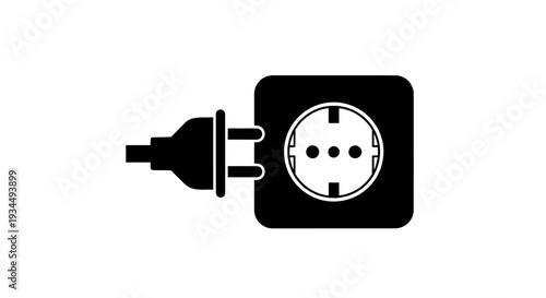 Electric plug and socket connection.
