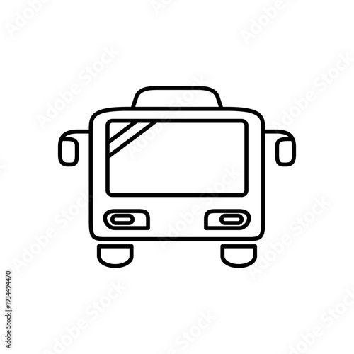 バスをモチーフにした通勤通学アイコン