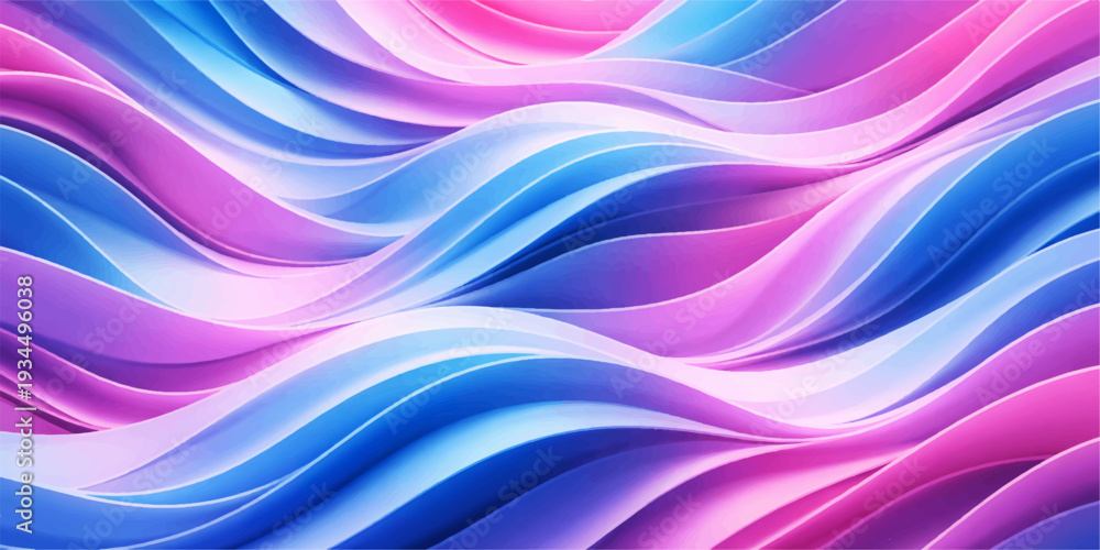 Fototapeta premium Abstract purple and pink flowing waves with soft light and smooth motion design background