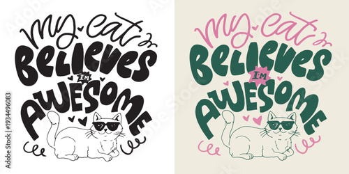 Funny hand drawn doodle lettering quote about  pet lovers. Lettering for t-shirt design, mug print, bag print, clothes fashion. 100% hand drawn vector image.