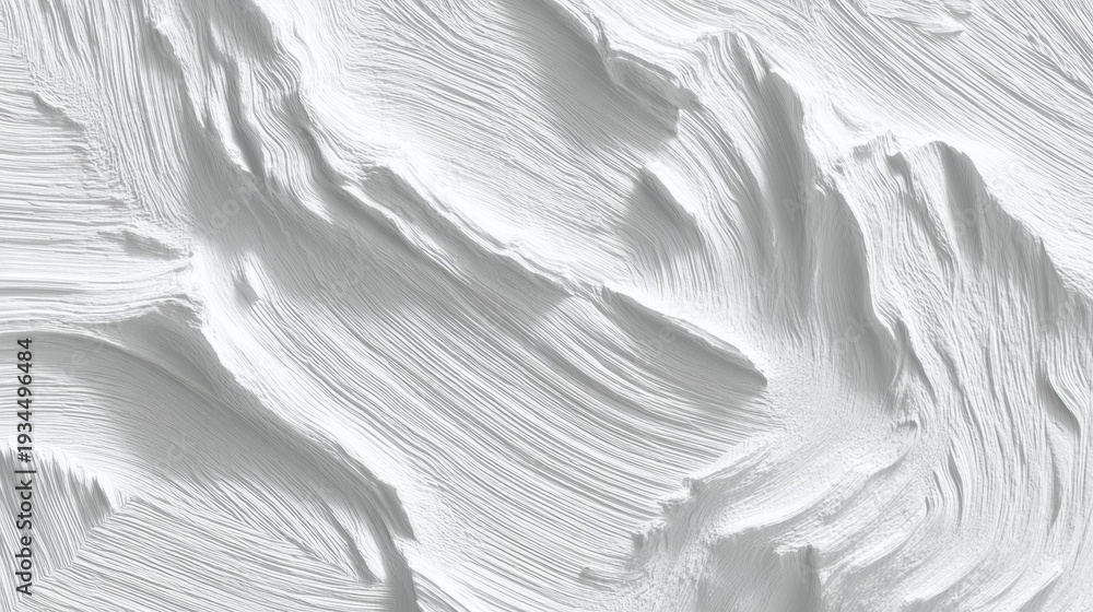Obraz premium Abstract flowing white texture with dramatic shadows