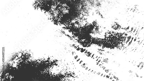 Black and white textured background with grainy and speckled patterns abstract