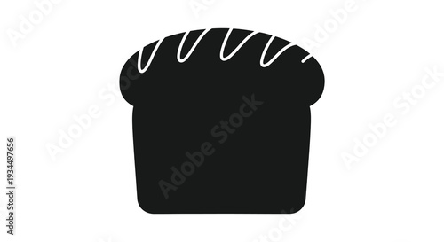 A stark black silhouette of a freshly baked muffin with decorative icing swirls visually striking silhouette high quality