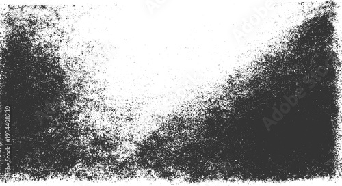 Black and white speckled texture with gradient density and rough edges