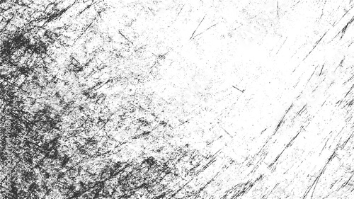 Black and white textured background with distressed scratches and dot pattern