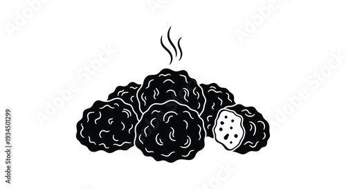 A collection of freshly baked chocolate chip cookies one partially eaten presented in a striking silhouette high quality