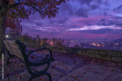 park bench eden park sunrise cincinnati ohio