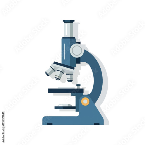 Microscope illustration for scientific research and laboratory use.