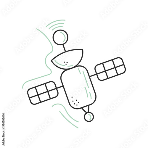 Space Shuttle Doodle Vector Illustration
