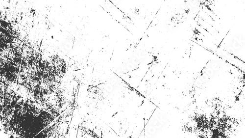 Black and white distressed grunge texture with scratches and speckles