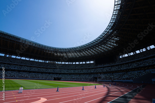Photography 巨大な陸上競技場、サッカーフィールド