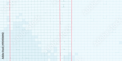 Abstract background of cracked wall with grid pattern and red lines