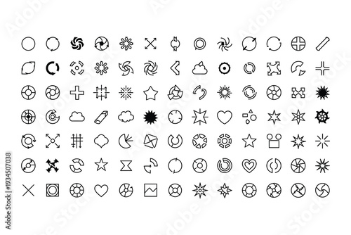 A collection of various symbols and characters in a grid layout