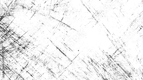 Black and white distressed texture with random scratches and speckles abstract background