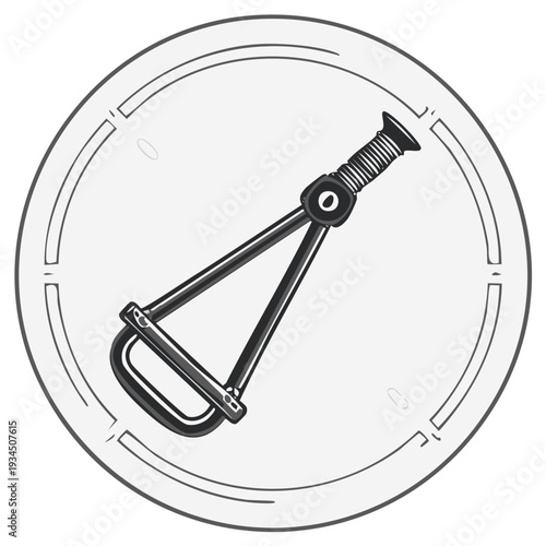 Vintage Bike U Lock Illustration: Bicycle Security Lock, Theft Protection, Classic Style Icon