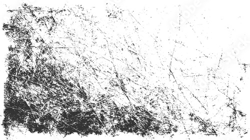 Black and white distressed texture with random scratches and speckles grunge overlay