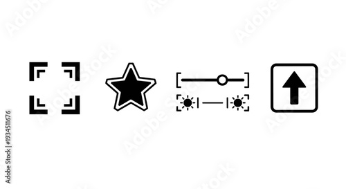Black and white design elements icons.