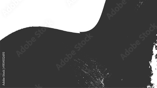 Dark gray abstract brush stroke texture with white negative space and rough edges background