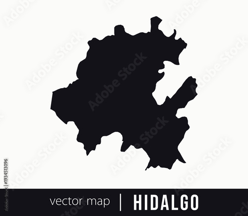 Hidalgo state map. Federative unit of Mexico. Vector map for any needs.