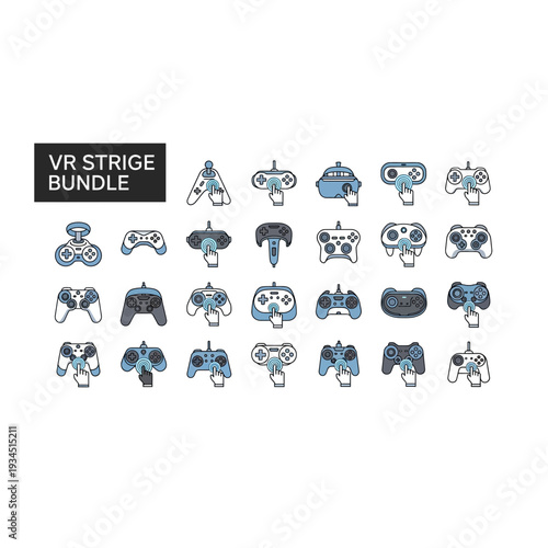 VR Stage Bundle: Diverse Virtual Reality & Gaming Controller Icons Collection