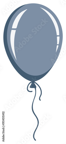 Cartoon Balloon Illustration Floating with a Ribbon Graphic for Celebration