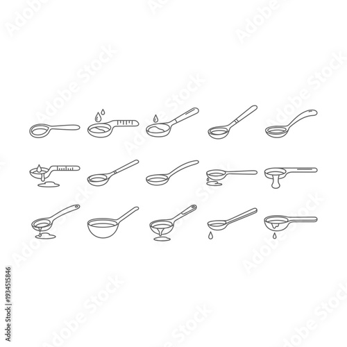 Espresso Portafilter and Coffee Making Process Icons