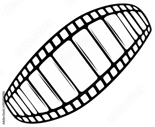Movie Film Strip Frame Still Silhouette Blank Motion Picture Vector Graphic Element